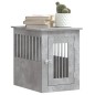 vidaXL Jaula para perros madera ingeniería gris hormigón 45x62x59 cm