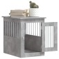 vidaXL Jaula para perros madera ingeniería gris hormigón 45x62x59 cm
