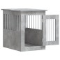 vidaXL Jaula para perros madera ingeniería gris hormigón 45x62x59 cm