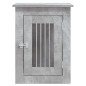 vidaXL Jaula para perros madera ingeniería gris hormigón 45x62x59 cm