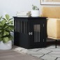 vidaXL Jaula para perros madera de ingeniería negro 45x62x59 cm
