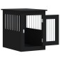 vidaXL Jaula para perros madera de ingeniería negro 45x62x59 cm