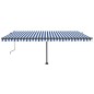 vidaXL Toldo de pie automático azul y blanco 500x350 cm vidaXL Toldo de pie automático azul y blanco 500x350 cm