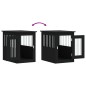 vidaXL Jaula para perros madera de ingeniería negro 45x62x59 cm