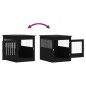 vidaXL Jaula para perros madera de ingeniería negro 64,5x80x71 cm vidaXL Jaula para perros madera de ingeniería negro 64,5x80x71 cm