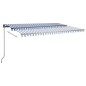 vidaXL Toldo de pie automático azul y blanco 500x350 cm vidaXL Toldo de pie automático azul y blanco 500x350 cm