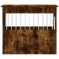 vidaXL Jaula para perros madera ingeniería roble ahumado 55x80x68 cm