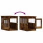 vidaXL Jaula para perros madera ingeniería roble ahumado 55x80x68 cm