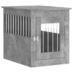 vidaXL Jaula para perros madera ingeniería gris hormigón 55x75x65 cm