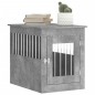 vidaXL Jaula para perros madera ingeniería gris hormigón 55x75x65 cm