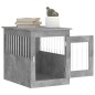 vidaXL Jaula para perros madera ingeniería gris hormigón 55x75x65 cm
