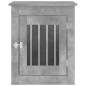 vidaXL Jaula para perros madera ingeniería gris hormigón 55x75x65 cm