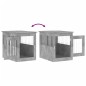 vidaXL Jaula para perros madera ingeniería gris hormigón 55x75x65 cm