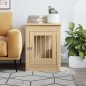 vidaXL Jaula para perros madera de ingeniería roble Sonoma 55x80x68 cm