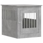 vidaXL Jaula para perros madera ingeniería gris hormigón 64,5x80x71 cm