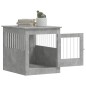 vidaXL Jaula para perros madera ingeniería gris hormigón 64,5x80x71 cm
