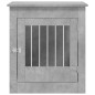 vidaXL Jaula para perros madera ingeniería gris hormigón 64,5x80x71 cm