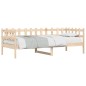 vidaXL Sofá cama de madera maciza de pino 80x200 cm