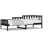 vidaXL Sofá cama de madera maciza de pino negro 80x200 cm vidaXL Sofá cama de madera maciza de pino negro 80x200 cm