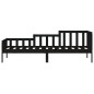 vidaXL Sofá cama de madera maciza de pino negro 80x200 cm vidaXL Sofá cama de madera maciza de pino negro 80x200 cm