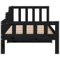 vidaXL Sofá cama de madera maciza de pino negro 80x200 cm vidaXL Sofá cama de madera maciza de pino negro 80x200 cm