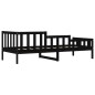 vidaXL Sofá cama de madera maciza de pino negro 80x200 cm vidaXL Sofá cama de madera maciza de pino negro 80x200 cm