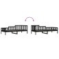 vidaXL Sofá cama de madera maciza de pino negro 80x200 cm vidaXL Sofá cama de madera maciza de pino negro 80x200 cm