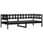 vidaXL Sofá cama madera maciza de pino negro 90x200 cm vidaXL Sofá cama madera maciza de pino negro 90x200 cm