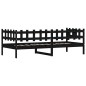 vidaXL Sofá cama madera maciza de pino negro 90x200 cm vidaXL Sofá cama madera maciza de pino negro 90x200 cm