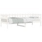 vidaXL Sofá cama madera maciza de pino blanco 90x190 cm