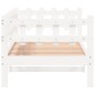 vidaXL Sofá cama madera maciza de pino blanco 90x190 cm