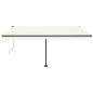 vidaXL Toldo automático con LED y sensor de viento crema 400x350 cm vidaXL Toldo automático con LED y sensor de viento crema 400x350 cm