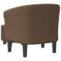 vidaXL Sillón con taburete tela marrón vidaXL Sillón con taburete tela marrón