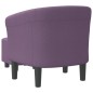 vidaXL Sillón con taburete tela morado vidaXL Sillón con taburete tela morado