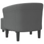 vidaXL Sillón con taburete tela gris oscuro vidaXL Sillón con taburete tela gris oscuro