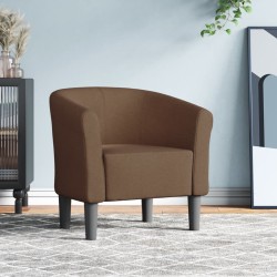 vidaXL Sillón de tela marrón