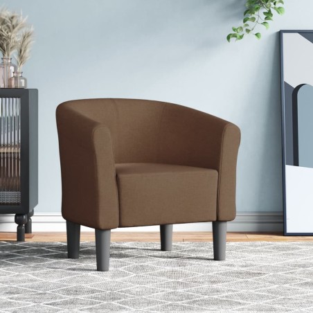 vidaXL Sillón de tela marrón