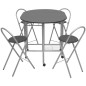 vidaXL Conjunto de comedor plegable 5 piezas MDF negro vidaXL Conjunto de comedor plegable 5 piezas MDF negro
