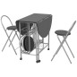 vidaXL Conjunto de comedor plegable 5 piezas MDF negro vidaXL Conjunto de comedor plegable 5 piezas MDF negro