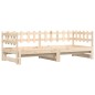 vidaXL Sofá cama extraíble madera maciza de pino 2x(90x200) cm vidaXL Sofá cama extraíble madera maciza de pino 2x(90x200) cm