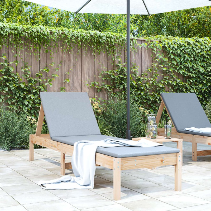 vidaXL Tumbona madera maciza de pino 199,5x60x74 cm vidaXL Tumbona madera maciza de pino 199,5x60x74 cm
