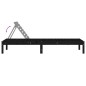 vidaXL Tumbona de madera maciza de pino negra 199,5x60x74 cm