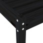 vidaXL Tumbona de madera maciza de pino negra 199,5x60x74 cm