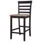 vidaXL Taburetes de barra de cocina 2 unidades tela marrón vidaXL Taburetes de barra de cocina 2 unidades tela marrón