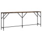 vidaXL Mesa consola madera de ingeniería roble ahumado 200x29x75 cm vidaXL Mesa consola madera de ingeniería roble ahumado 200x29x75 cm