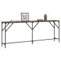 vidaXL Mesa consola madera de ingeniería roble ahumado 200x29x75 cm vidaXL Mesa consola madera de ingeniería roble ahumado 200x29x75 cm