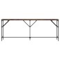 vidaXL Mesa consola madera de ingeniería roble ahumado 200x29x75 cm vidaXL Mesa consola madera de ingeniería roble ahumado 200x29x75 cm