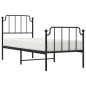 vidaXL Estructura de cama con cabecero y estribo metal negro 75x190 cm vidaXL Estructura de cama con cabecero y estribo metal negro 75x190 cm