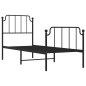 vidaXL Estructura de cama con cabecero y estribo metal negro 75x190 cm vidaXL Estructura de cama con cabecero y estribo metal negro 75x190 cm