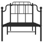 vidaXL Estructura de cama con cabecero y estribo metal negro 75x190 cm vidaXL Estructura de cama con cabecero y estribo metal negro 75x190 cm